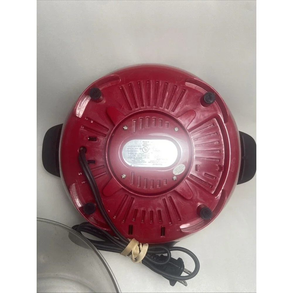 West Bend Stir Crazy 6 Quart Popcorn Popper, Electric, Hot Oil Popper, Red